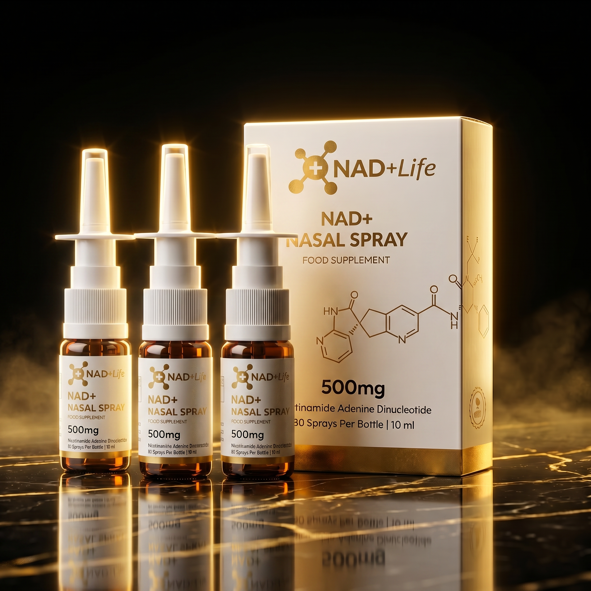 NAD+ 500mg Nasal Spray (3 bottles)
