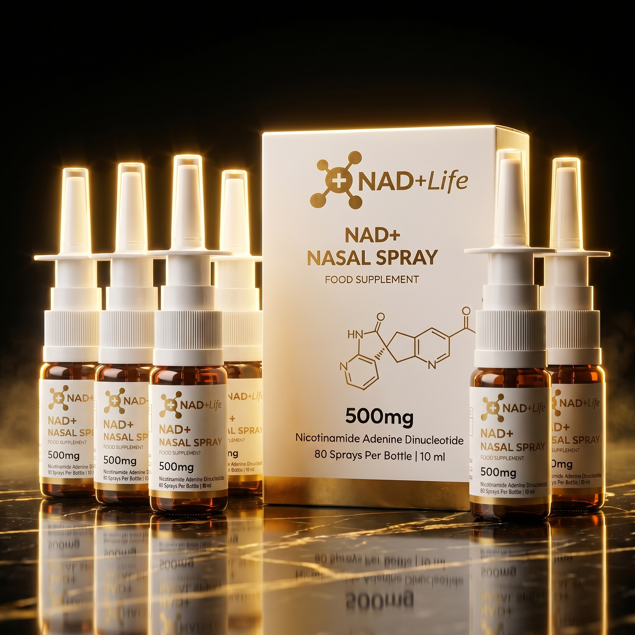 NAD+ 500mg Nasal Spray (6 bottles)